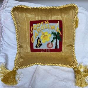 South Carolina Gold Needlepoint Pillow